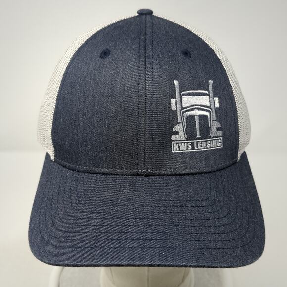 KWS Leasing Snapback Mesh Back Trucker Hat Blue Large Outdoor Richardson - Picture 2 of 10